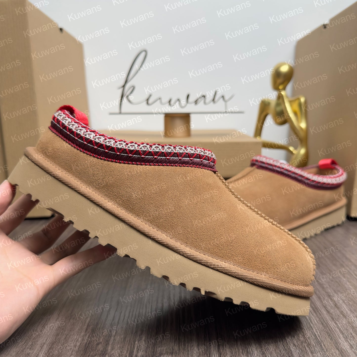 Tasman Slippers Tazz Mustard Seed Chestnut Sand Fur Slides Sheepskin Classic Ultra Mini Platform Boot Winter Women Men Slip-On Shoes Suede Upper Wool Fall