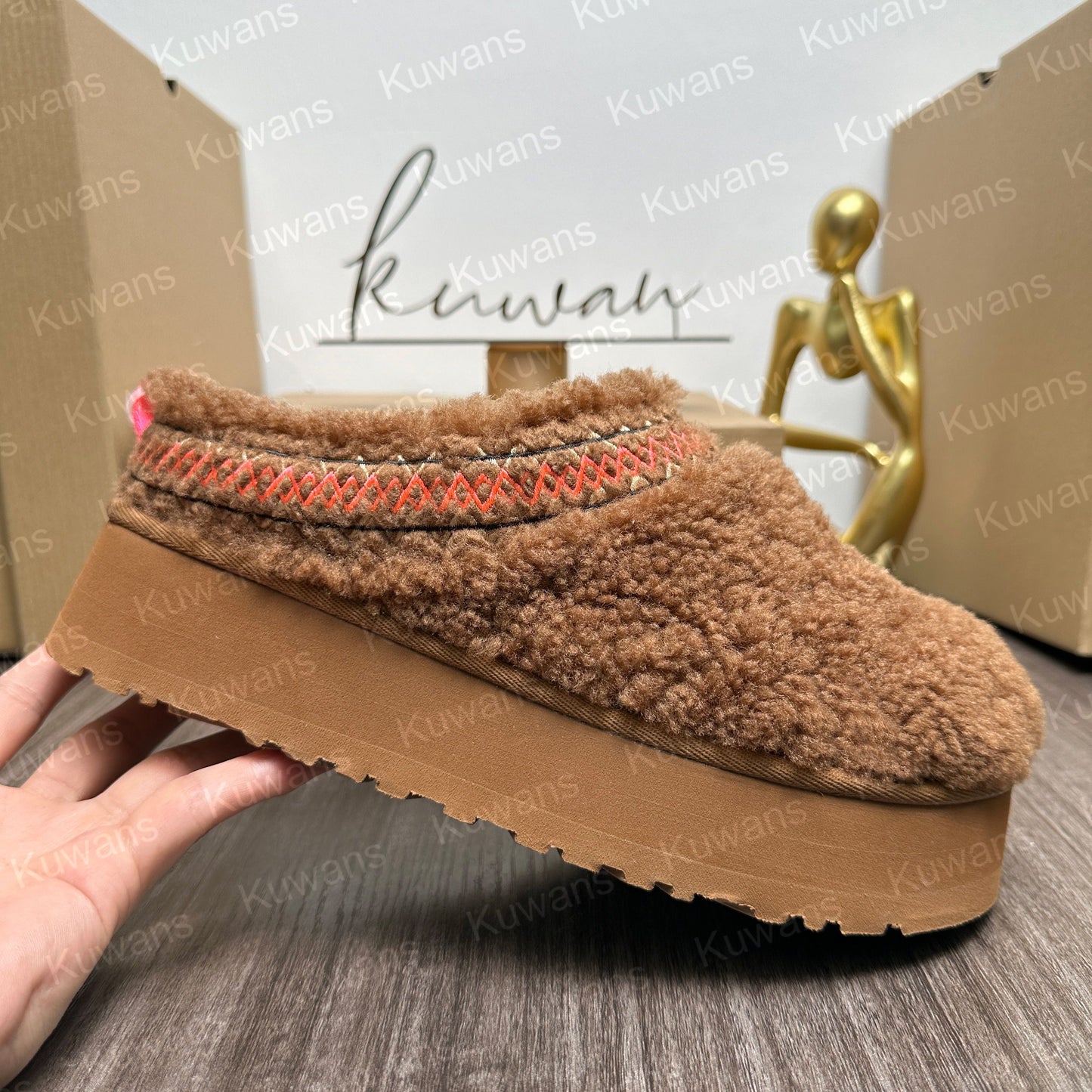 Tasman Slippers Tazz Mustard Seed Chestnut Sand Fur Slides Sheepskin Classic Ultra Mini Platform Boot Winter Women Men Slip-On Shoes Suede Upper Wool Fall