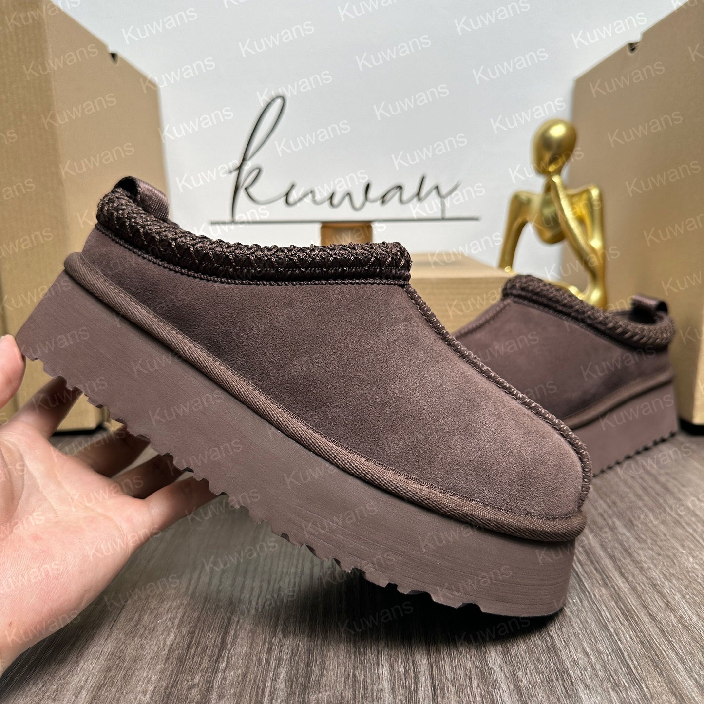 Tasman Slippers Tazz Mustard Seed Chestnut Sand Fur Slides Sheepskin Classic Ultra Mini Platform Boot Winter Women Men Slip-On Shoes Suede Upper Wool Fall