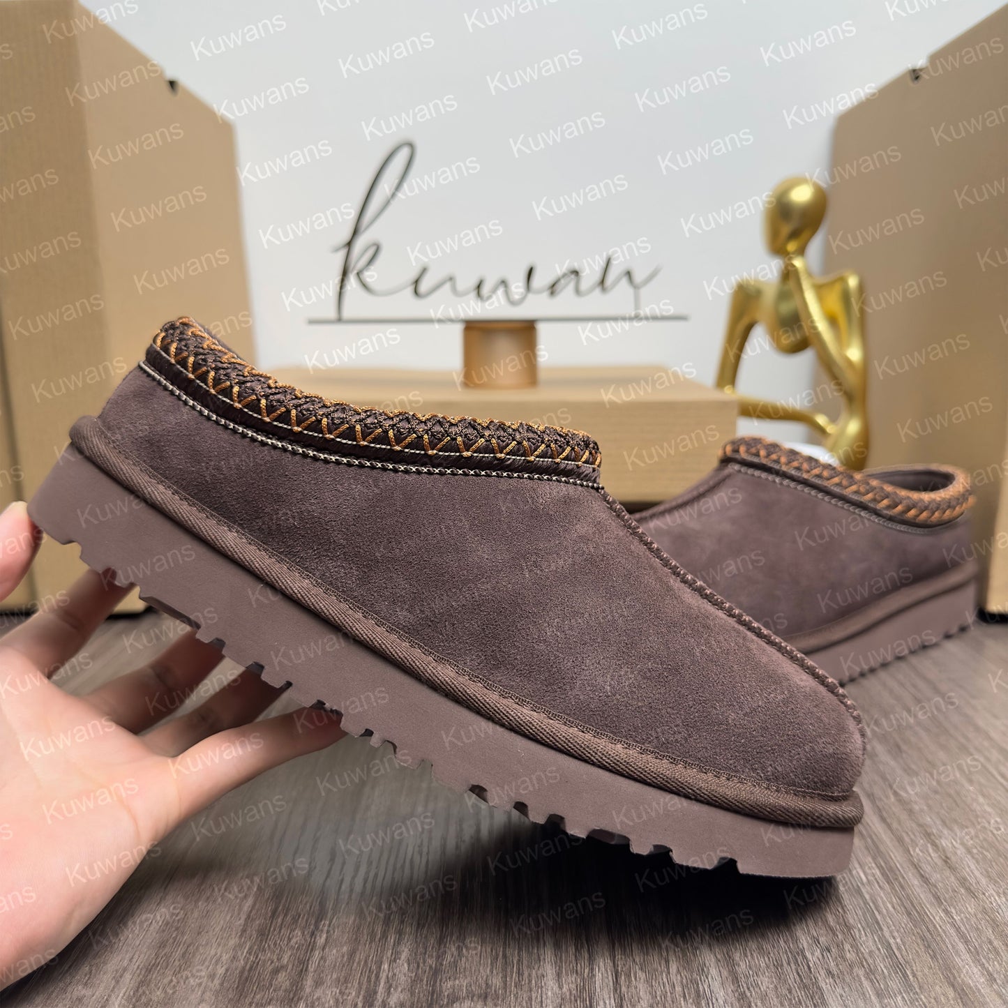 Tasman Slippers Tazz Mustard Seed Chestnut Sand Fur Slides Sheepskin Classic Ultra Mini Platform Boot Winter Women Men Slip-On Shoes Suede Upper Wool Fall