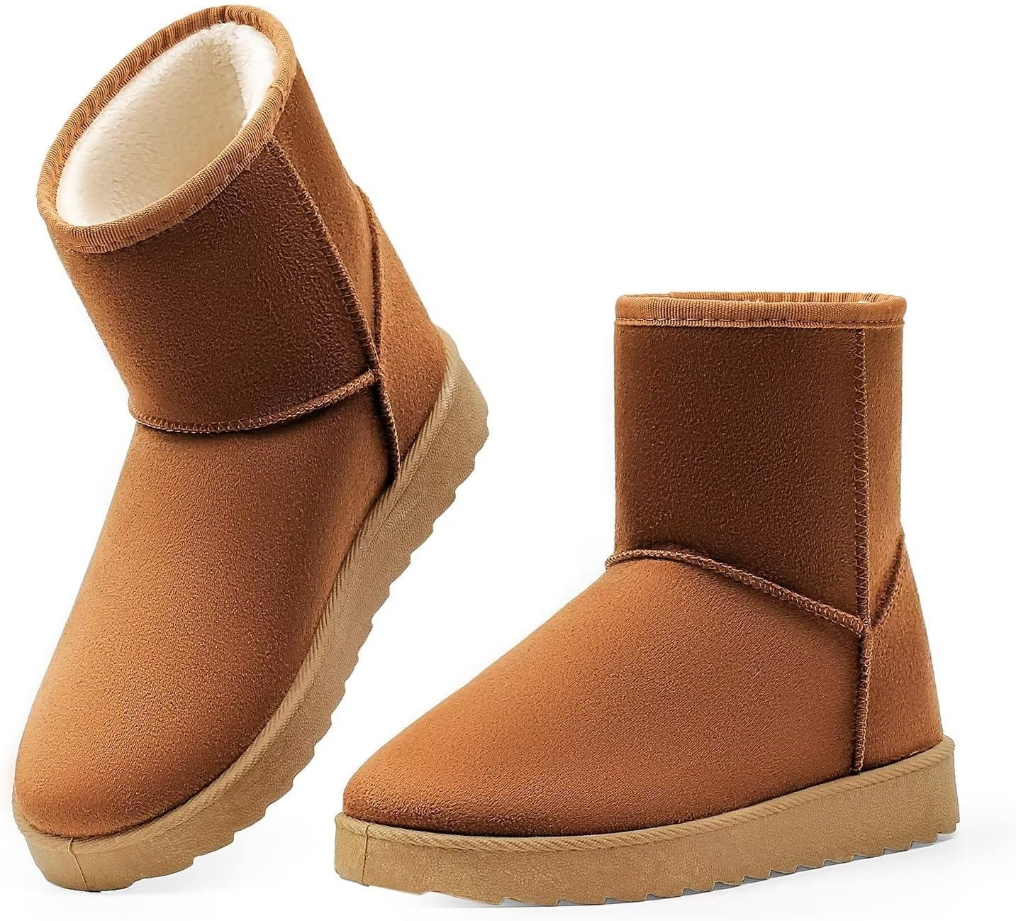 Snow Boots for Women Classic Winter Boots Anti-Slip Warm Winter Shoes for Women Tan 9