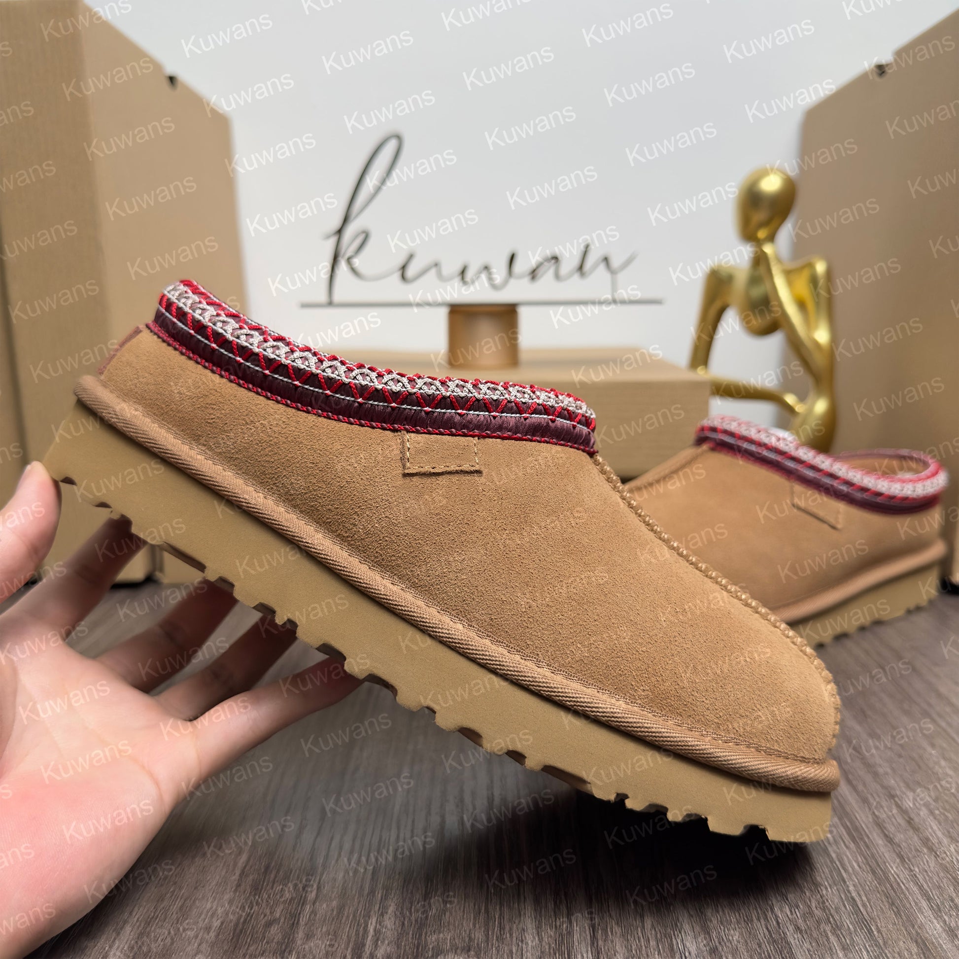 Tasman Slippers Tazz Mustard Seed Chestnut Sand Fur Slides Sheepskin Classic Ultra Mini Platform Boot Winter Women Men Slip-On Shoes Suede Upper Wool Fall