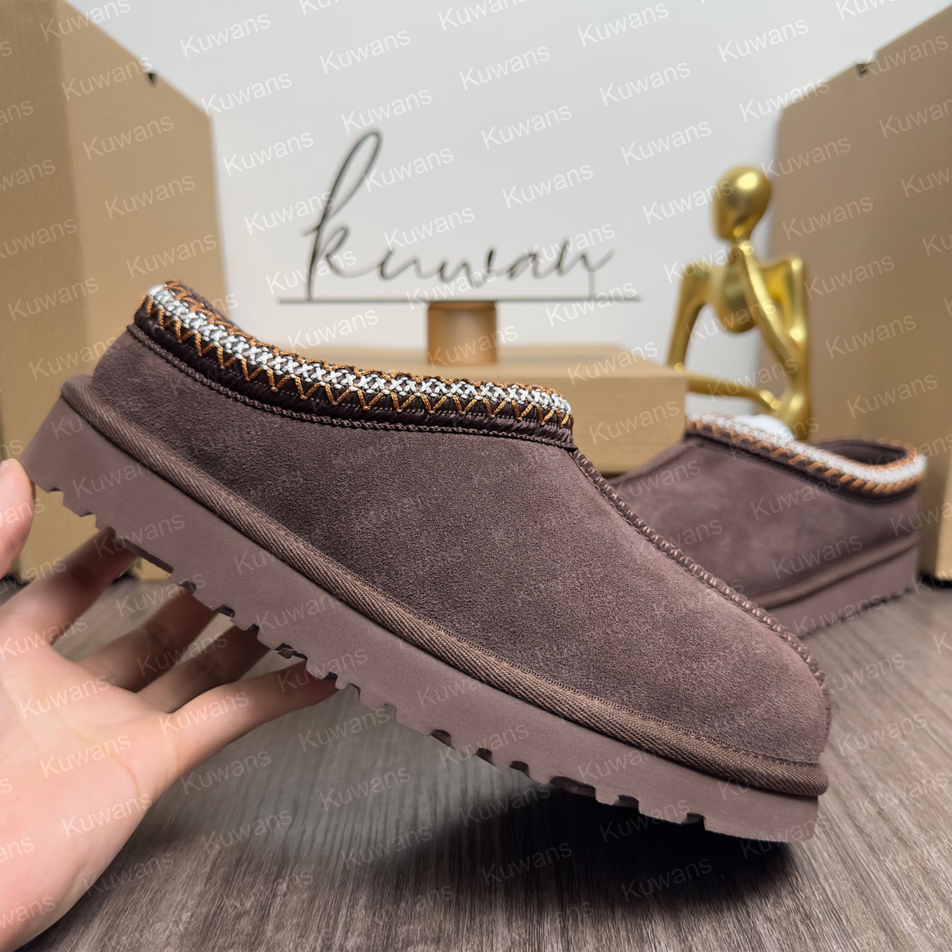 Tasman Slippers Tazz Mustard Seed Chestnut Sand Fur Slides Sheepskin Classic Ultra Mini Platform Boot Winter Women Men Slip-On Shoes Suede Upper Wool Fall