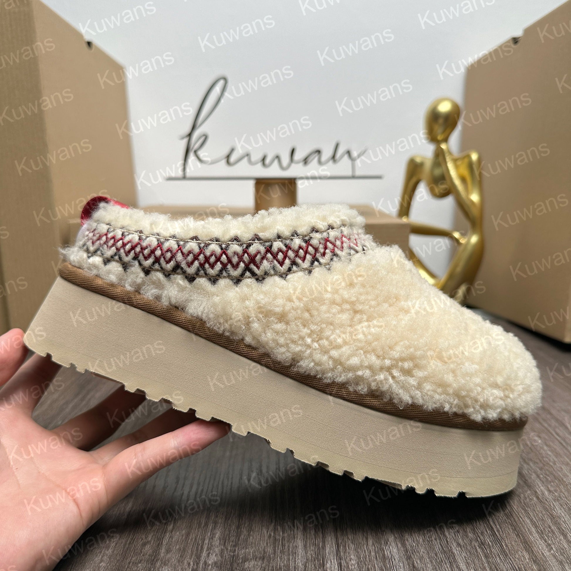 Tasman Slippers Tazz Mustard Seed Chestnut Sand Fur Slides Sheepskin Classic Ultra Mini Platform Boot Winter Women Men Slip-On Shoes Suede Upper Wool Fall